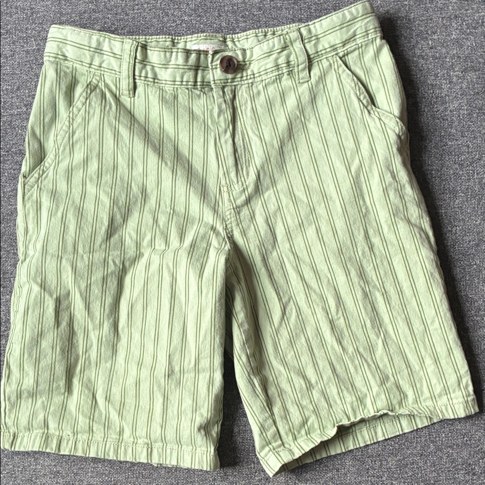 Cat & Jack Light Green Striped Shorts